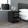 Lyngins Modern 2-Drawer Nightstand, Small Side Table with Metal Handles, End Table for Living Room, Side Table for Bedroom, Compact Storage Side Table - 4 of 4