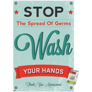 Trends International Stop The Spread of Germs - Wash Your Hands Unframed Wall Poster Prints - 1 of 4