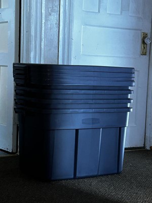 Rubbermaid Roughneck 25 Gallon Stackable Storage Container, Dark Indigo, 4  Pack, 1 Piece - Fred Meyer