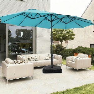 15ft Patio Umbrella with  Tilt Waterproof Sun Shade for Deck, Pool, Garden - 1 of 4