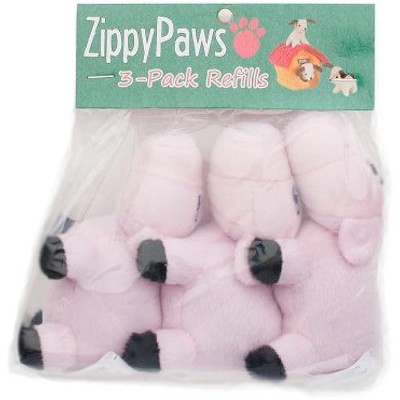 ZippyPaws Burrow Squeaky Pigs Plush Dog Toys, Medium, 3-Pack
