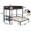 NicBex Twin Over Full Bunk Bed with Guardrail and 2 Drawers,Loft Bed with Ladder and Converts to 2 Beds,Noise Reduced Bunk Beds for Bedroo - 3 of 4