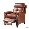 Set of 2 Florina Modern Upholstery Genuine Leather Recliner with Nailhead Trim for Living Room and Bedroom  | ARTFUL LIVING DESIGN - 3 of 4