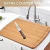 Extra Large Bamboo Cutting Board for Kitchen, Meat Cutting Board for BBQ with Juice Groove, Over the Sink Cutting Board - 4 of 4