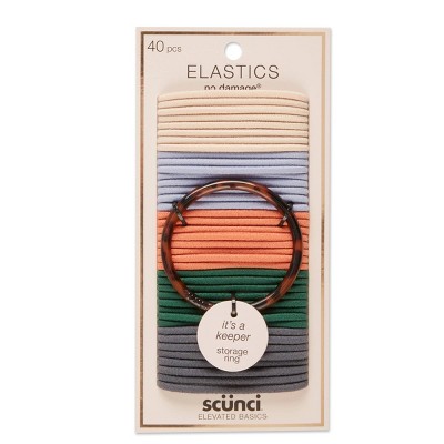 scunci Bright Elastics with Holder - 40ct