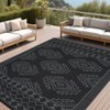 Outdoor Rug Vintage Carpet Waterproof Plastic Straw Rug UV-Resistant Reversible Mat for Camping RV Porch Deck Balcony Beach - 2 of 4