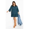 Women's Plus Size Alinda Mini Dress - aegean | CITY CHIC - 3 of 4