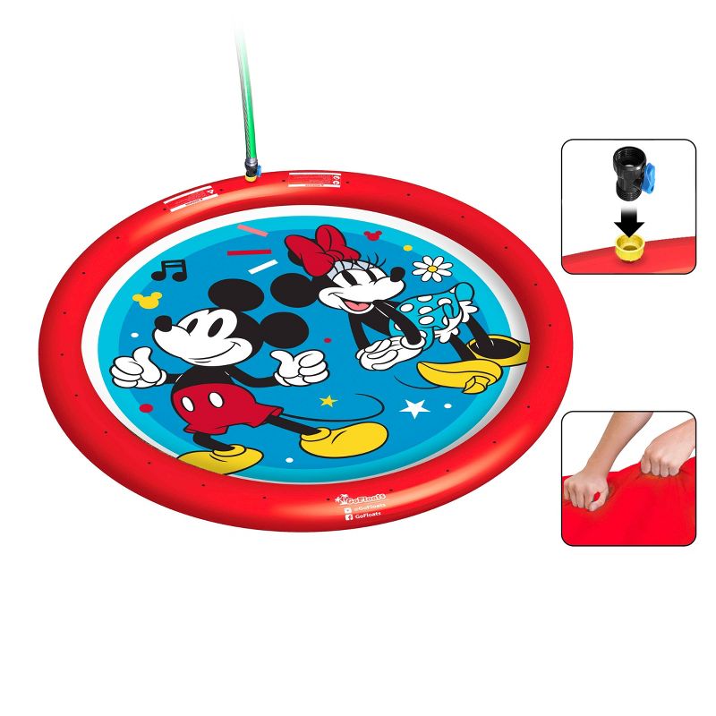 GoFloats Disney Mickey and Minnie Kids&#39; Water Splash Pad Mat and Sprinkler, 4 of 6