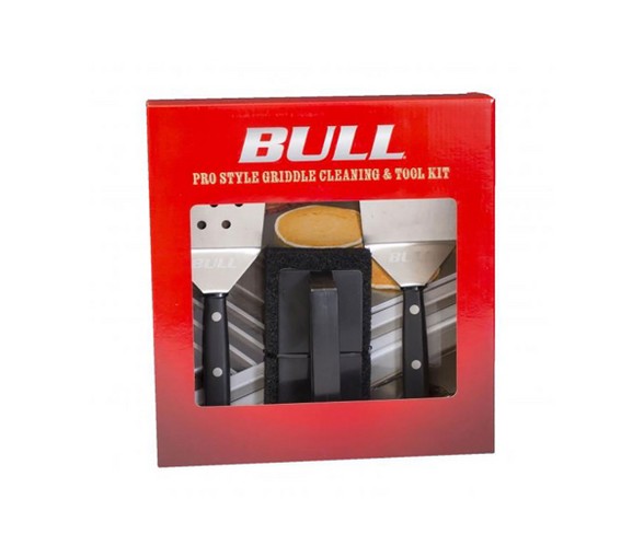 Bull Outdoor Products Bull Pro Style Griddle Cleaning And Tool Set With Scrubber, Scraper, And Spatula