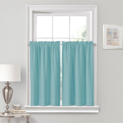 24"x52" Kingsbury Rod Pocket Curtain Tier Set Blue - Vue