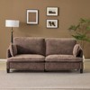 Karl Home |Transitional Loveseat Piped T-Cushions & Linen Blend - 4 of 4