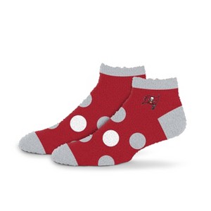 NFL Tampa Bay Buccaneers Big Dot Sleep Socks: Polka Dot Knit Ankle Apparel - 1 of 3