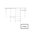 Rubbermaid FastTrack 6 to 10 Foot Wide White Wire Closet Organization  Configuration Storage Kit with Shelves, 2 Pack