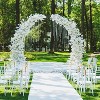 Coucheta 9.8FT Metal Garden Arch Trellis, Weatherproof Wedding Arch for Climbing Plants, Outdoor Ceremony Party Decor, 7.2FT Wide - 3 of 4