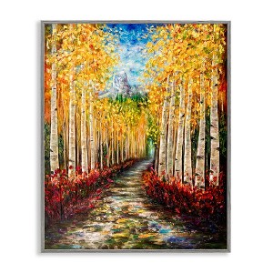 Stupell Industries Modern Birch Grove Painting Black Framed Giclee Art - 1 of 4