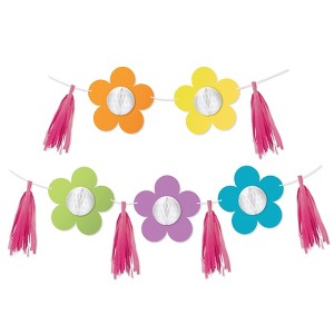 Carson Dellosa Education Happily Ever Elementary Retro Remix Flowers and Tassels Dimensional Accents - 1 of 2