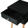 LIVAREEmlen Nightstands,Bedside Table with 2 Drawers and Rubber Wood Legs, Mid-Century Modern Storage Cabinet for Bedroom Living Room - 3 of 4