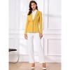 INSPIRE CHIC Women's Lapel Collar Long Sleeve Faux Suede Work Office Blazer - 4 of 4