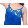 LA LEELA Women's Summer Wrap Cover Ups Spaghetti strap Dress L-XL Blue J464 - 2 of 3