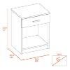 Gulches Warm Brown 2 Drawer Nightstand with Espresso Undertones Sturdy Wooden Frame, Classic Versatile Design - 3 of 4
