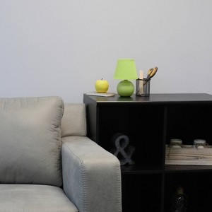 Simple Designs 8.66" Compact Ceramic Globe Table Lamp with Stylish Shade (Includes LED Light Bulb) - 1 of 4