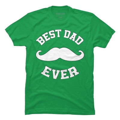 Men's Design By Humans Best Dad Ever Mustache By sukhendu12 T-Shirt