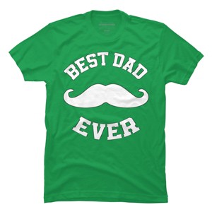 Men's Design By Humans Best Dad Ever Mustache By sukhendu12 T-Shirt - 1 of 2