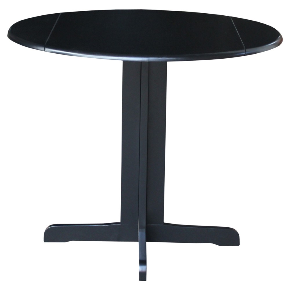 Photos - Dining Table 36" Dual Dining Drop Leaf  Black - International Concepts Jet