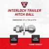 Bulldog InterLock 1-7/8 Inch Hitch Ball 3,500 lbs Towing Capacity, 1 Inch Shank, HD Zinc Finish, Ideal for Trailer, RV, Truck, Tow Accessories - 3 of 4