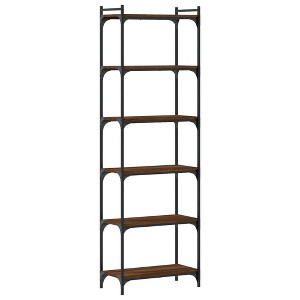 vidaXL Bookcase Storage Bookshelf Display Book Cabinet Engineered Wood - Brown Oak 23.6" x 74" - 1 of 4