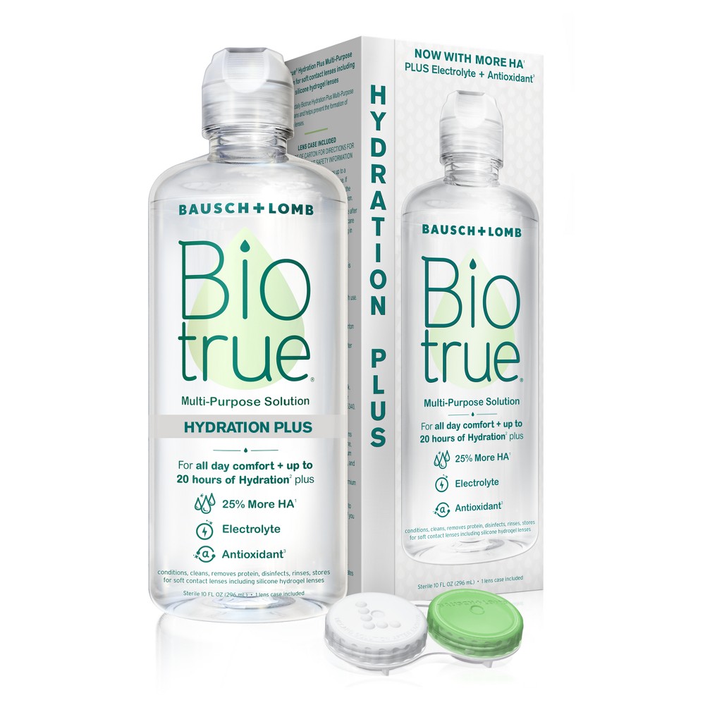 Photos - Other for medicine Biotrue Hydration Plus Contact Lens Solution - 10 fl oz