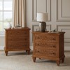 Emilio 3 - Drawer Nightstand with Built-In Outlets Set of 2| ARTFUL LIVING DESIGN-WALNUT - 2 of 4