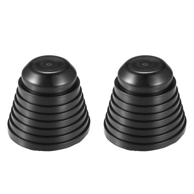 Unique Bargains Universal Car Headlight Dust Cover LED Headlight Dust Cap Black 2pcs