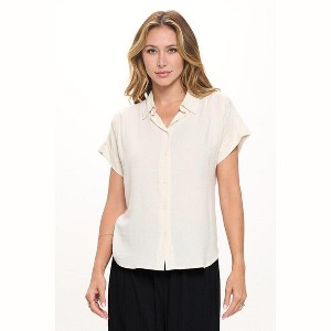 WEST K Helen Short Sleeve Button Down Shirt - 1 of 4