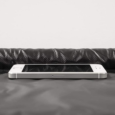 Black PVC Garage Containment Mat with Squeegee, 7.9' x 16'