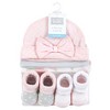 Hudson Baby Infant Girl Cap and Socks Set, Pink Rose, 0-9 Months - 2 of 4