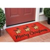 HomeRoots 17" X 29" Red And Black Coir Reindeer Outdoor Christmas Door Mat - 2 of 4