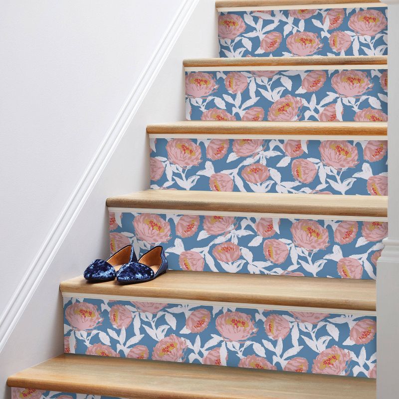 Floral Peel &#38; Stick Wallpaper Blue/White - Opalhouse&#8482;, 4 of 8