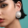 SOHI Women's Pearl White Casual Drop Earrings - 3 of 4