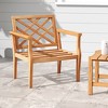 Tangkula 2PCS Patio Dining Chair w/ Cozy Backrest & Armrests Slatted Seat & Solid Legs - 3 of 4
