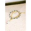 Slickblue 2-Piece Acrylic Pearl Charm Bracelet Set, Gold Black White, Boho Style, Smiling Charm, One Size - 2 of 4