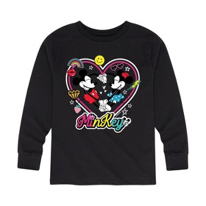 Boys' - Disney - Mickey Minnie Minkey Long Sleeve Graphic T-Shirt - 1 of 4