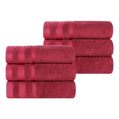 Cotton Medium Weight Hand Towel Set of 6 by Blue Nile Mills