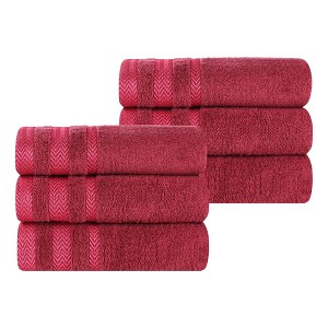 Cotton Medium Weight Hand Towel Set of 6 by Blue Nile Mills - 1 of 4