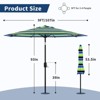 Jojoka 9ft Patio Umbrella,Table Umbrella Outdoor Patio with Crank Lift & Push Button Tilt,8 Sturdy Ribs for Yard - 2 of 4