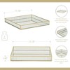 Cheung's Veldra Gold Square Fluted Glass Tray - Large - 2 of 4