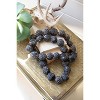Black Clay Tabletop Beads – 25" Long Decorative Accent by Kalalou - 2 of 4