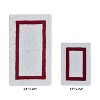 Hotel 2 PC Bath Rug 100% Premium Cotton Tufted Weave Two Tone Reversible Bathroom Rug, Super Soft Absorbent, Machine Washable Bath Mat - 2 of 4