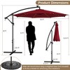 Costway 10FT Patio Solar-Lighted 112 LED Cantilever Offset Umbrella Crank Tilt Outdoor - 3 of 4