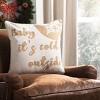 Cold Outside Pillow - Beige/Gold - 18"X18" - Safavieh - 2 of 4